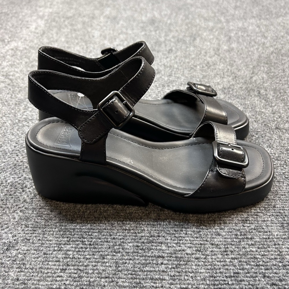 Camper Black Kaah Sandals Buckle 39 US 8.5 Shoes Chunky Platform Whimsigoth